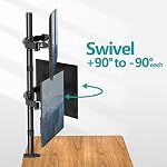 MOUNT PRO Stand Quad Monitor, 4 moniteur Mount pour 13 à 32 Écrans d'ordinateur de pouce, tenir jusqu'à 17.6lbs Chaque, entièrement réglable empilé 4 Arme de bureau, VESA Mount, C pince/Base Grommet