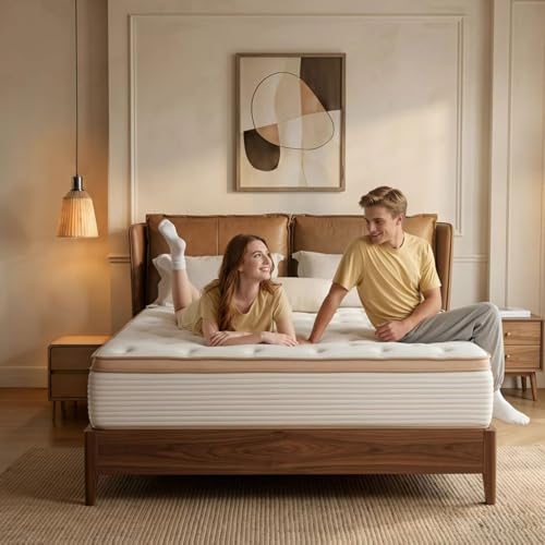 Full Size Mattress, 12 Inch Hybrid Mattress in a Box, Memory Foam Individually Wrapped Pocket Coils...