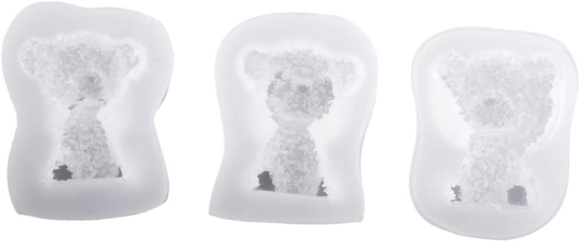 3pcs Adorable Bear Shape Baking Molds Cake Making Molds for Creative Baking Easy to Use Clean for Desserts Jelly and Pudding