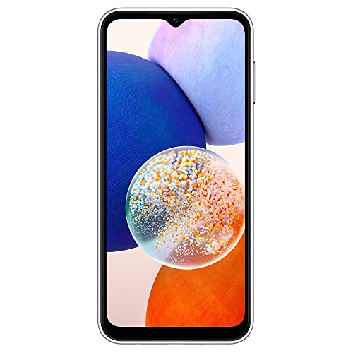 Samsung Galaxy A14 5G + 4G Lte (128Gb + 4Gb) Unlocked Worldwide (Only T-Mobile/Mint/Tello Usa Market) 1 Year Warranty Latin America 6.6" 50Mp Triple Camera + (15W Wall Charger) (Silver) #TOP1