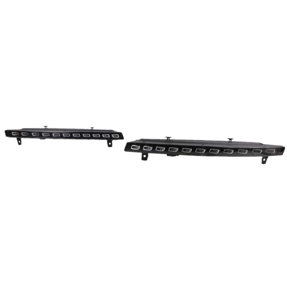 Luce di marcia diurna a LED per Q7 2010-2015, 6000K LED scansione paraurti anteriore DRL + indicatori di direzione gialli streamer