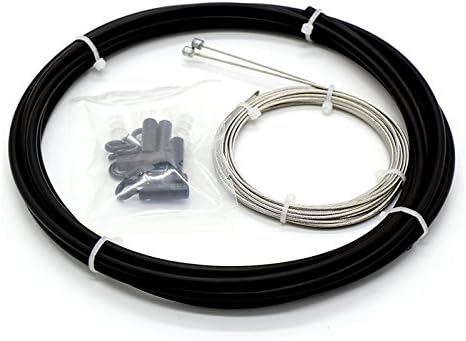 WIROJ BlueSunshine Road Mountain Bike Bicycle Cycling Shifter Cable Housing Kit Set, (Black), Cable housing 4mm