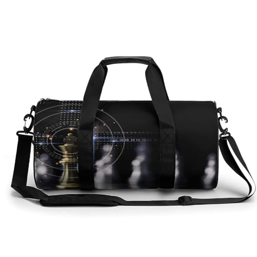 Sac de sport gym échecs dorés sac de voyage randonnée et duffel bag 45cm