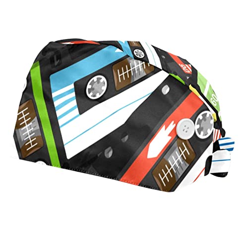 Casquette de travail unisexe motif musique lot de 2 chapeaux réglables