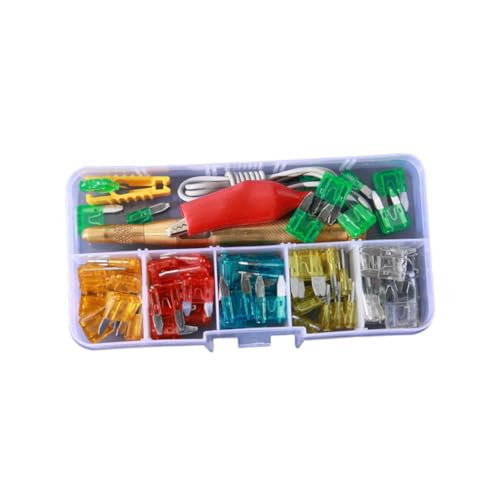 Kit probador de fusibles para automóvil, 60 piezas, 5-30 A, tipo de inserción con carcasa de zinc y plástico miniatura 1