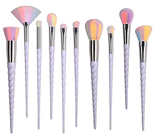 NESTLING 10pcs Unicorn Makeup Brush Set Professional Foundation Powder Cream Blush Brush Kits
