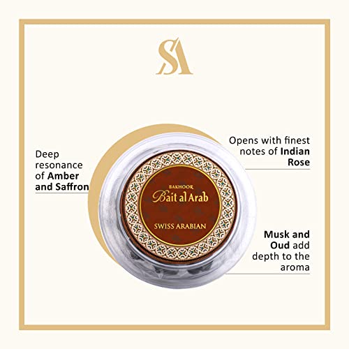 Swiss Arabian Bakhoor Bait Al Arab - Luxury Products From Dubai - Lasting And Addictive Home Fragrance Incense - Give Your Home A Seductive Signature Aroma - The Luxurious Scent Of Arabia - 40 Pc #TOP2