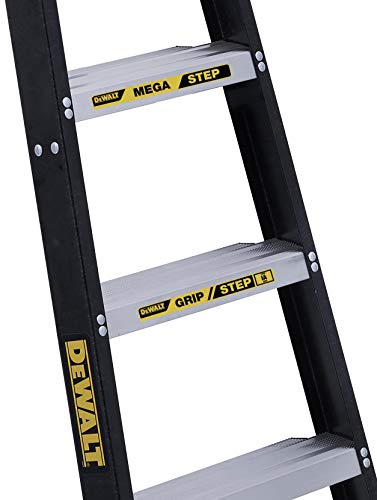 DeWalt 8-Feet Fiberglass Stepladder, 300-Pound Duty Rating, DXL3010-08