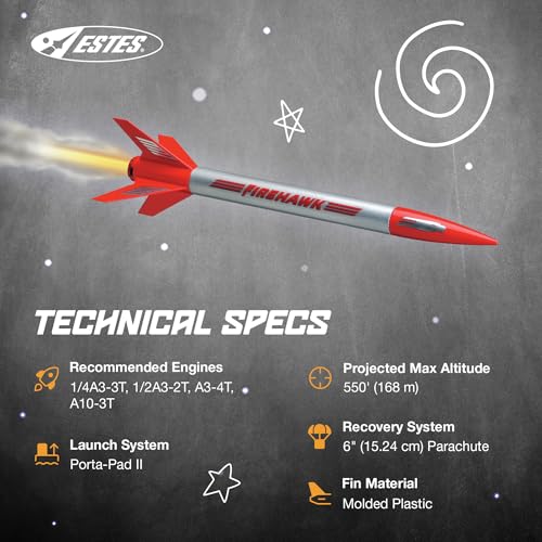 Estes 804 Firehawk Rocket-Building Kit, Beginner Flying-Rocket-Model Kit for Ages 10+ - Image 5