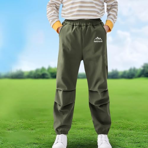 Quick Dry Cargo Pants for Boys Elastic Waist Pull On Sweatpants Loose Fit Workout Athletic Joggers Baggy Pleated Trouser2