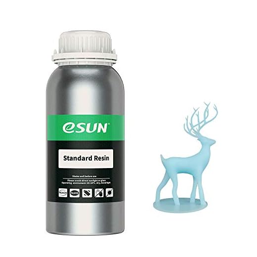 eSUN LCD UV 405nm Estándar 3D Resina Rápida para Impresora 3D LCD Resina de Curado UV Resina de Fotopolímero Resina Líquida de Impresión 3D, 500g Azul Claro