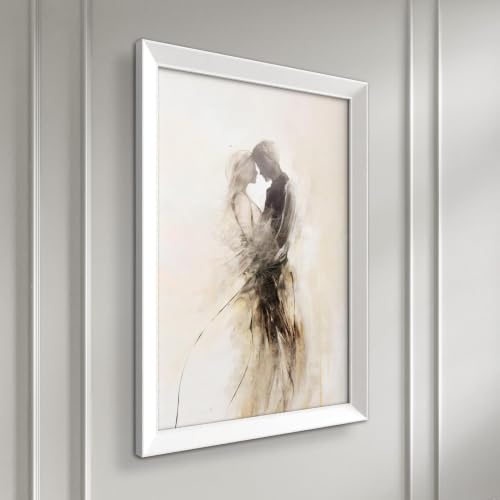 Impression d'art abstrait de couple, affiche d'art moderne premium