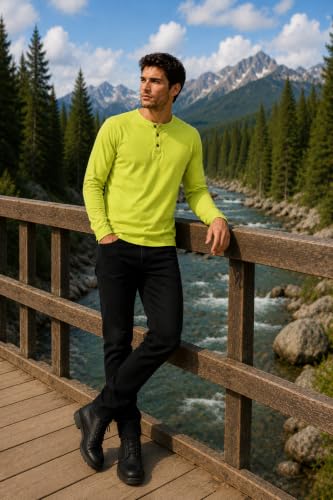Image of London Hills t Shirt for man | Solid Henley t Shirts for Mens | Casual Wear Tshirt for man | Shirts Men | Tshirt Shirts Men | Full Sleeve t Shirt for Men's | Mens tees | t-Shirts Stylish Everyday Use