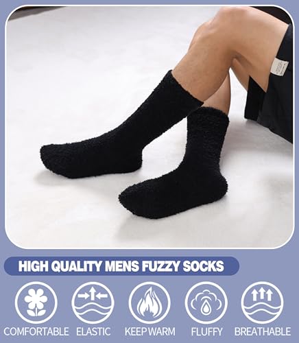 Image of MQELONG Fuzzy Socks for Men & Women Cozy Fluffy Winter Warm Slipper Socks