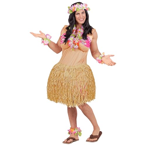 W WIDMANN MILANO Party Fashion - Costume Beauté hawaïenne, costume femme grosse, avec bikini et jupe hawaïenne, soirée à thème, carnaval