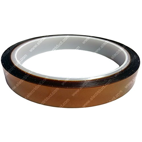 Image of Electriduct 1 /2 inch Heat Resistant Tape 1 Mil High Temperature Sublimation Transfer Polyimidie Film with Silicone Adhesive - 36 Yards (10 Rolls)