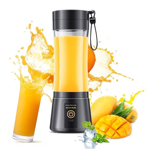 Image of Cordless Mini Blender Make Smoothies & Shakes - Portable Blender with 380ML BPA-Free Travel Cup, USB Rechargeable, Easy to Clean, Suit in Gym /Office