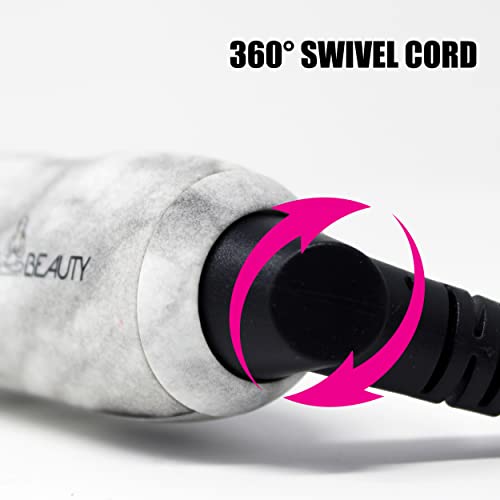 Straightening Comb Anti – Scald | Hot Comb Ptc Ceramic Heating | Great For African American Hair & Wigs | Auto Shut Off | Create Straight & Curl | Karma Beauty | (Marble) #TOP4