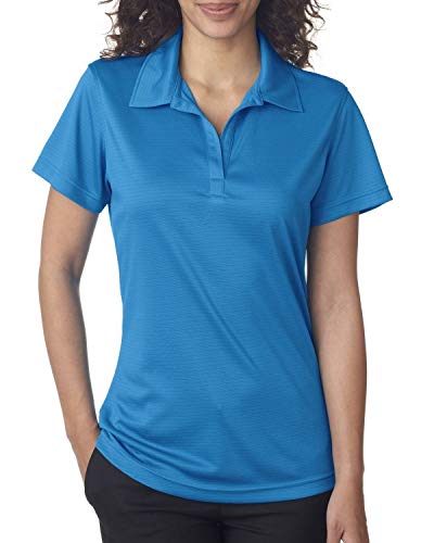 Ultraclub Ladies' Cool & Dry Jacquard Stripe Polo L Coast #TOP19