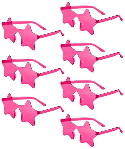 PLULON 7 Pairs Star Shape Sunglasses Party Favors