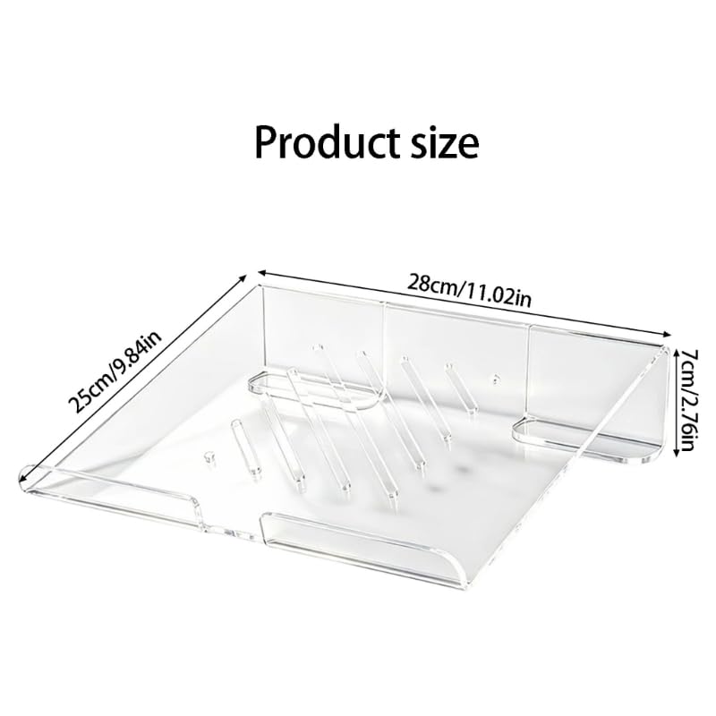 Soporte ventilado para laptop en acrílico transparente para el trabajo diario de escritorio