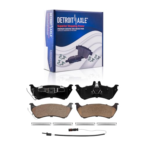 Image of Detroit Axle - Rear Brake Pads for 98-03 Mercedez-Benz ML320, 03-05 ML350, 99 ML430, Ceramic Brake Pads 1998 1999 2000 2001 2002 2003 2004 2005 Replacement