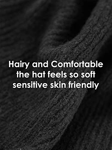 Moss Rose Womens Warm Soft Rib Knit Beanie Skully For Women Men Winter Cuffed Hats Black #TOP4
