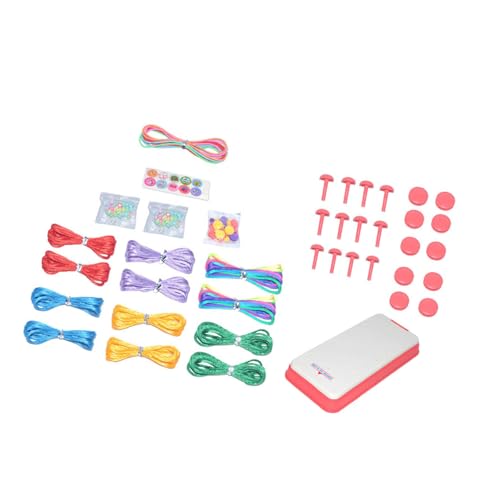 [Worpo] Educational Bracelets Crafting Set with Weaving Tools Cords and Instructions for Children to Improve Skills Imagination 