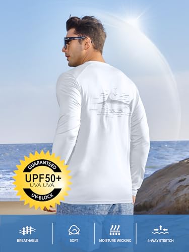 NORTHYARD Men's Sun Protection Shirts Long Sleeve Swim Beach Rash Guard SPF UV UPF 50+ Fishing T-Shirt Quick Dry Lightweight3