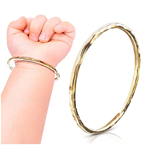 Ellie J Maui Baby Bangle Bracelet (14K Yellow Gold Filled, Rose Gold Filled & Silver) (X-Large 6")