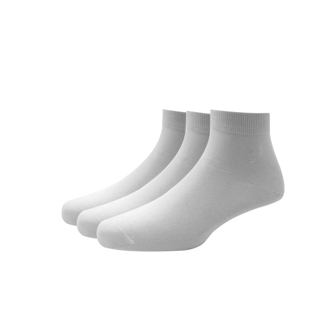louis philippe Cotton Quarter Length Men's Plain Pattern Socks (Pack Of 3) - White-picture-43