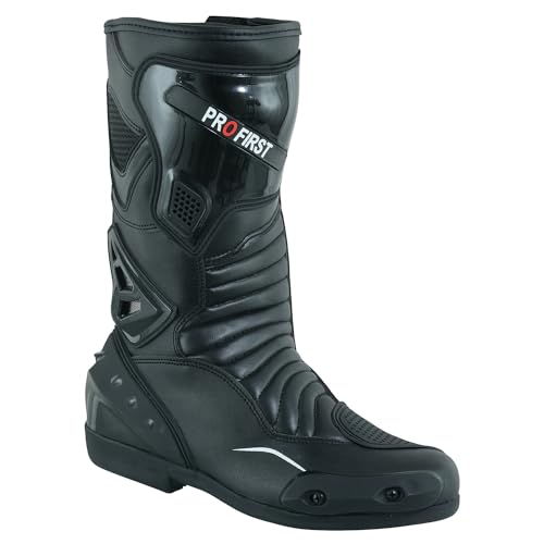 PROFIRST Botas femininas de cano alto e longo para motociclistas, à prova d'água, sapatos de corrid