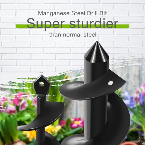 WORKPRO Auger Drill Bit Set with Hex Drive 2-Piece, Garden Post Hole Digger for Planting Bulbs Seedlings, 4x22cm 8x30cm 4 WORKPRO Auger Drill Bit Set with Hex Drive 2-Piece, Garden Post Hole Digger for Planting Bulbs Seedlings, 4x22cm 8x30cm - Image 4