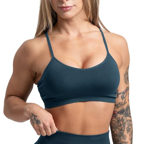 Image of Gymreapers Seamless Sports Bra for Women - Wireless Compression Padded Supportive Bras for Gym, Yoga, & Fitness