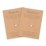 💕Regalo Ideal💕: Viene con 2 tarjetas de hermanas y una pequeña bolsa de regalo que se puede regalar en cualquier momento. Regalos especiales para momentos especiales, sorprende a tus amigos en Navidad, Acción de Gracias, cumpleaños o en un día significativo.