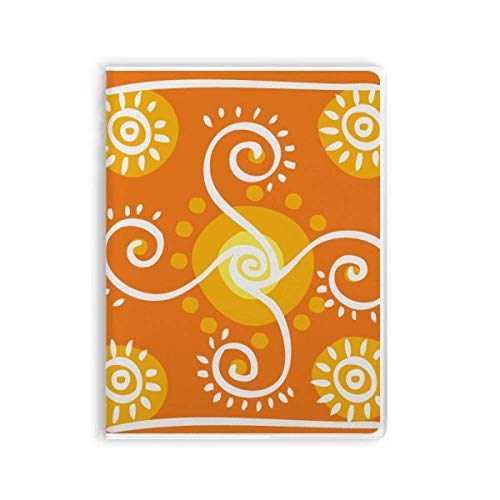 Carnet de notes couverture souple et flexible orange, finitions soignées style Totems du Mexique