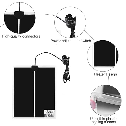EBKCQ Tappetino riscaldante per terrario, 20 W
