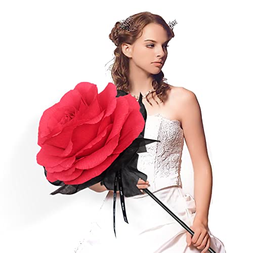 Beinme Huge Size Handmade Paper Flowers, Red Decorative Roses, Flowers Can Be As Big As 20 Inches In Diameter, Suitable For Decoration, Bedroom, Party, Wedding #TOP6