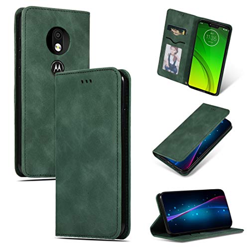 Étui Moto G7 Power US Edition housse rétro à rabat magnétique