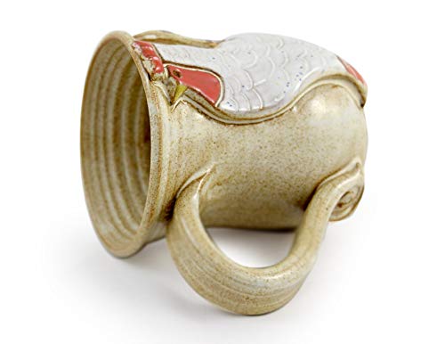 Mug de cerámica con gallo tallado 14 oz miniatura 6