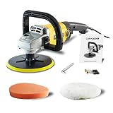LNHHG Rotatory Car Polisher 180mm Disc Orbital Electric Polishing Machine M14 High Power 6 Variable Speed Paint Care Tool(A02PO08)