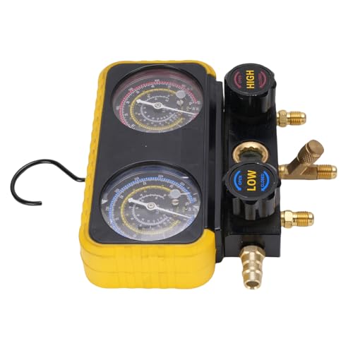 Kit de Manómetro para Aire Acondicionado Automotriz con 3 Mangueras, Compatible con Refrigerantes R410A, R32, R134A y R22 miniatura 4