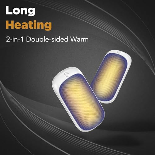 Image of 2 Pack Hand Warmers Rechargeable, Portable Electric Hand Warmers Reusable, USB 2 in 1 Handwarmers, Outdoor /Indoor /Warm Gifts for Men Women