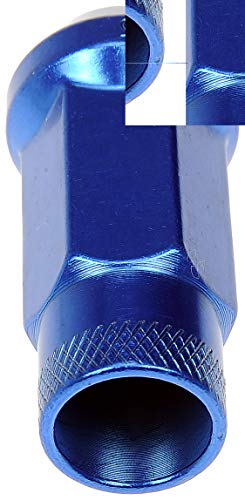 Image of Dorman 713-385D Blue Open End Knurled Wheel Nuts Compatible with Select Models, 20 Pack
