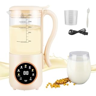 Macchina per il latte di soia da 1400 ml, macchina per il latte di soia con 16 lame e 9 funzioni, macchina per il latte d'avena per latte di mandorla, latte vegetale, bevande a base di cereali, pulizi