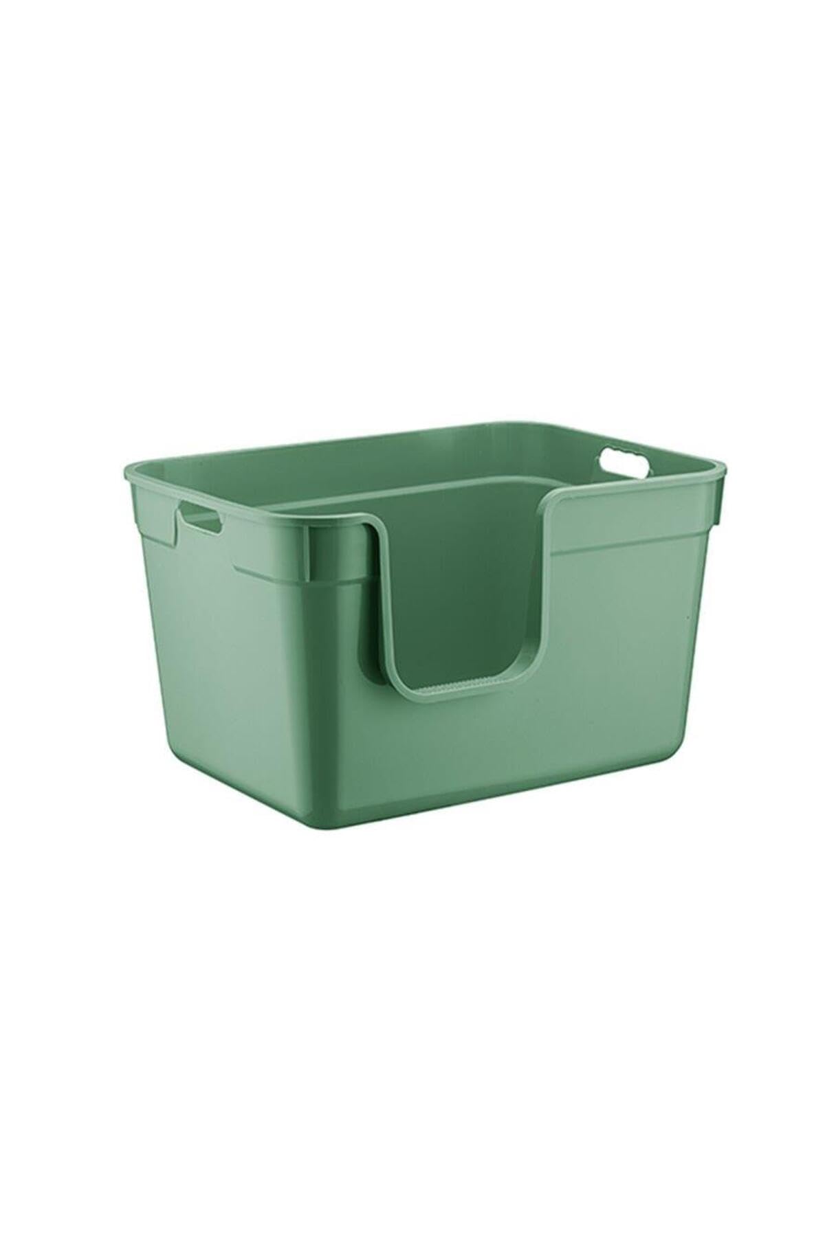Tanos Yarı Açık Kedi Tuvaleti 54x40x32 - Yeşil