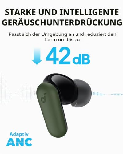soundcore P30i by Anker Noise Cancelling Earbuds,45h Spielzeit, 2-in-1 Case und Handyständer, IP54, kabellose Kopfhörer, Bluetooth 5.4… – Ansicht 3