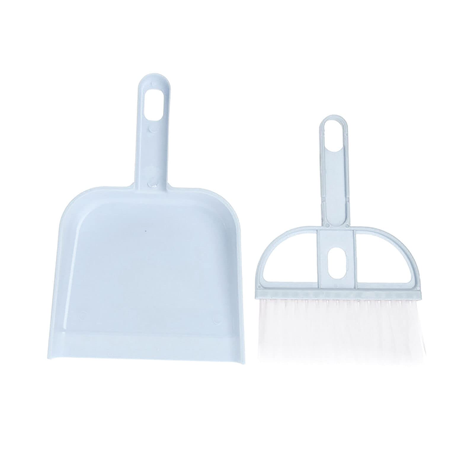 Generic Mini Cleaning Brush Small Broom Dustpans Set Desktop Sweeper Garbage Cleaning Shovel Table Household Cleaning Tools, Silver