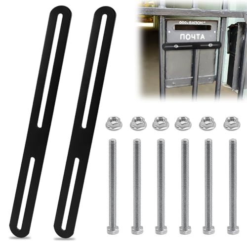 Befestigungsset für Zaunbriefkasten 2stk 280 x 24mm Zaunbefestigung Briefkasten Zaunmontage Halterung mit Schrauben und Muttern zur Briefkastenbefestigung an Toren oder Zäunen