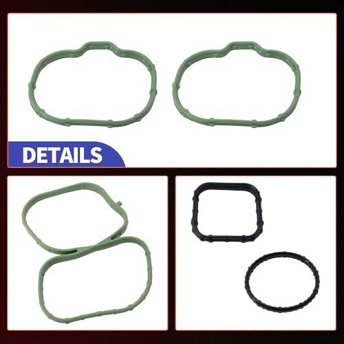 Image of HiSport Intake Manifold Gasket Set MS97118 Compatible with Ford Lincoln | Edge Flex Fusion Taurus Taurus X 2007-2012,Replacement for Mazda 6 CX-9 2007-2015,MKS MKT MKX MKZ 2007-2012 3.5L 24V